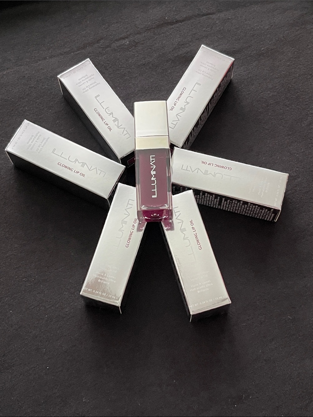 NWT 🍇 Illuminati Set of 6 JAM Glowing Lip Oil - Plum